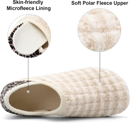 Vista 3 de XIHALOOK Pantuflas de casa para mujeres y hombres, zapatos de calcetín acogedores con suela de goma suave para interiores y exteriores