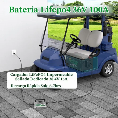 Vista 5 de Batería de carrito de golf LiFePO4 de litio de 36V 100Ah