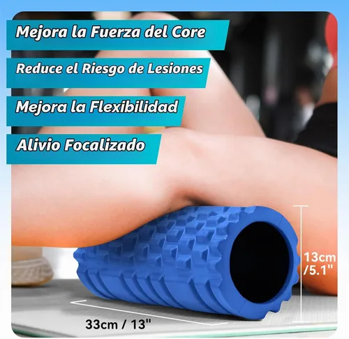 Vista 3 de Krightlink Rodillo de espuma para masaje de tejido profundo, rodillo de ejercicio de alta densidad de 13 pulgadas para masaje muscular y liberación