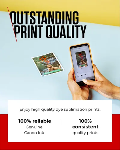 Vista 3 de Canon Juego de tinta/papel de color RP-108, compatible con Selphy CP910/CP820/CP1200/CP1300/CP1500