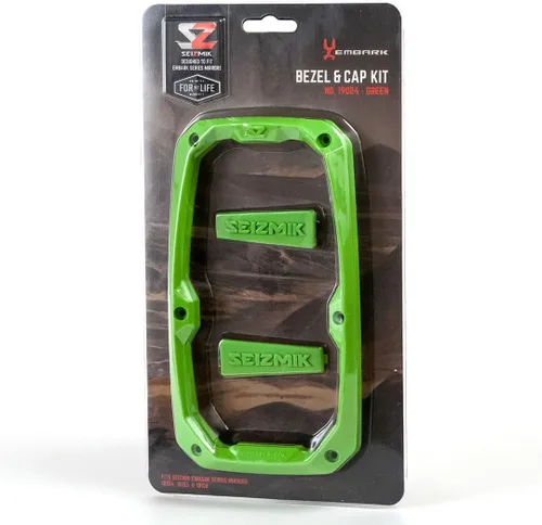 Vista 3 de Seizmik Kit de moldura de color UTV para espejos UTV de visión lateral de la serie Embark, kit de inserción de color de bisel y tapa Verde