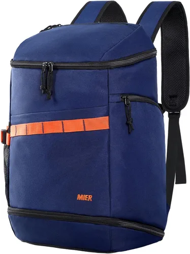 Vista 11 de MIER Mochila de baloncesto con compartimento para zapatos y portabalones. Gran mochila para equipo deportivo, para hombres y mujeres, para gimnasio