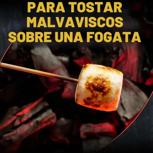 Vista 7 de Juego de 120 brochetas descartables de bambú extragrandes Marshmallow Smores Roasting Sticks, Tapered Tips, for Grilling Meat, Vegetables, Kabobs