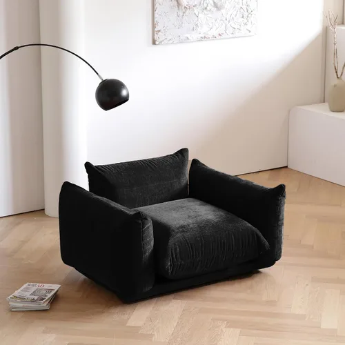 Vista 17 de WJShome - Sofá seccional modular, sofá de chenilla de 264 cm de lana minimalista, sofá convertible de 3 plazas, sofá de sala de estar ancho