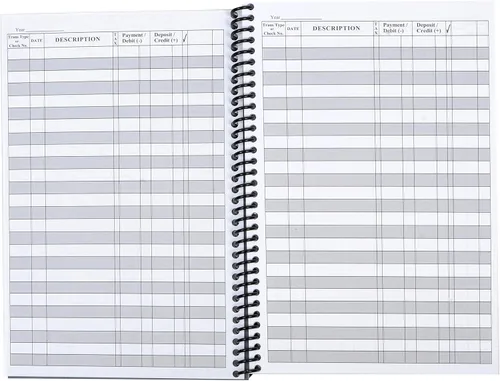 Vista 8 de The Superior Register Cuaderno para el registro de cheques y tarjetas de débito, sencillo cuaderno de control de cuentas y contabilidad financiera
