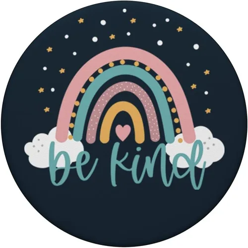 Vista 3 de Be Kind - Lindo arco iris positivo citas inspirador diciendo PopSockets intercambiable PopGrip