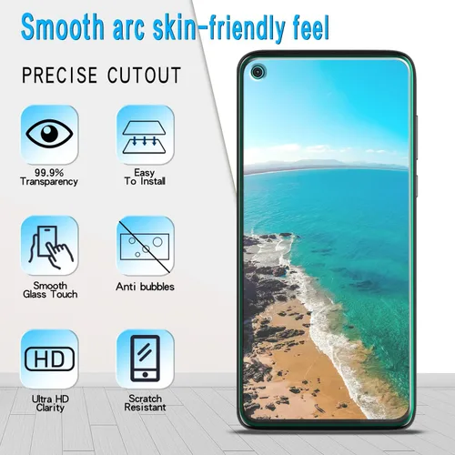 Vista 4 de Slanku Paquete de 3 protectores de pantalla diseñados para Motorola Moto G Stylus 5G / Moto G Stylus 2021 (no compatible con el modelo 2022), vidrio