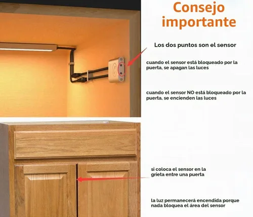 Vista 7 de Sensky Kit de iluminación de gabinete de 19.7 pies/19.7 ft, kit de tiras de luces LED flexibles con interruptor de sensor de gabinete, adaptador