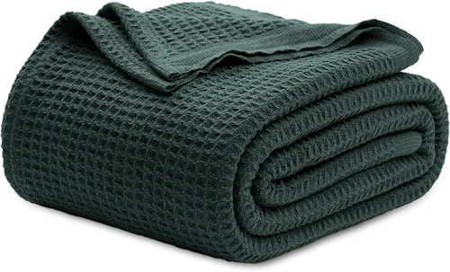 Vista 29 de Bedsure Gentlesoft - Manta de 100 % algodón, tamaño Twin XL, para dormitorio universitario, transpirable y suave, manta Twin de tejido waffle