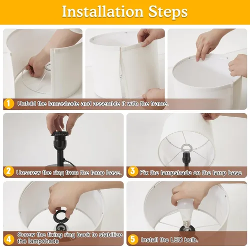 Vista 7 de GyroVu Lámpara de Mesa Rellenable para Decoraciones Navideñas, Lámpara de Mesa con Vidrio Transparente Rellenable DIY, Lámpara de Vidrio Moderna