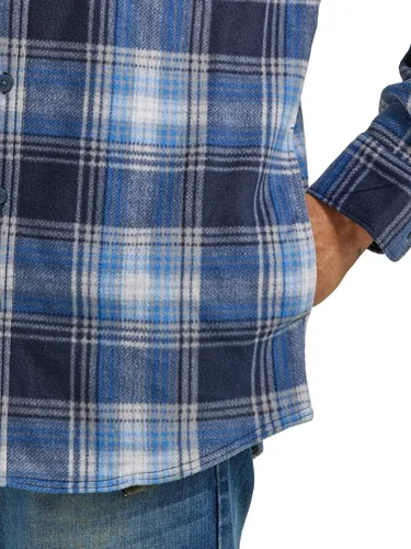 Vista 4 de Wrangler Authentics - Camisa de tela polar resistente de manga larga para hombre