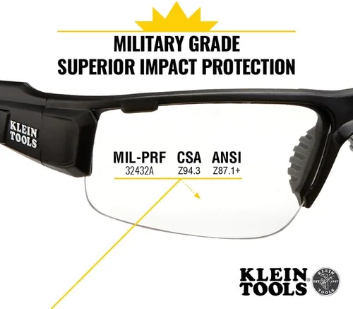 Vista 2 de KLEIN TOOLS Safety Glasses, Professional PPE Protective Eyewear with Semi Frame