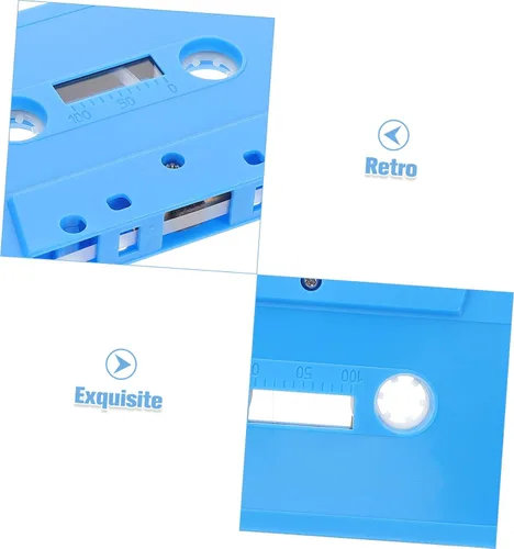 Vista 3 de 2pcs Retro Cinta Cassette Vintage Decoración Cinta En Blanco Casetes De Audio Cielo Azul De Plástico
