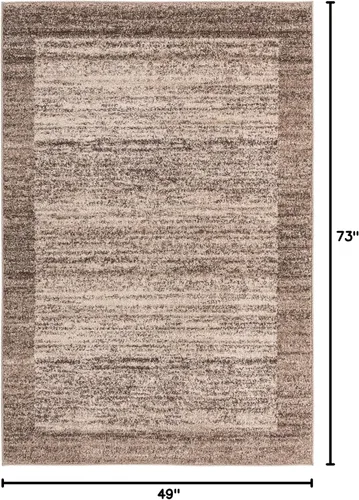 Vista 2 de Unique Loom colección Del Mar - Alfombra Abigail (4' 1" x 6' 1" Rectangular, Beige/ Marfil)