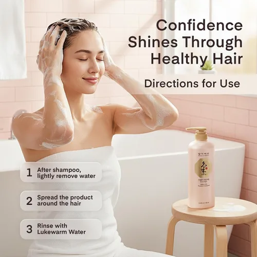 Vista 7 de Daeng Gi Meo Ri - Champú Ki Gold Premium+Set de Tratamiento, Humedad efectiva para secar y cabello áspero, sin color artificial, 26.4 fl oz cada uno