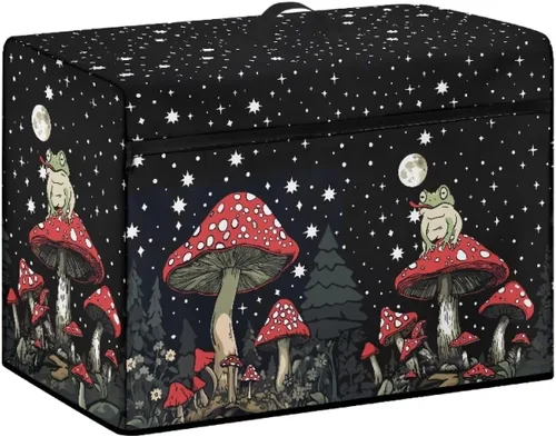 Vista 39 de Funda para máquina de coser de flores hippie grande, cubierta antipolvo, protección de fácil limpieza para máquina de coser, resistente a las Flor