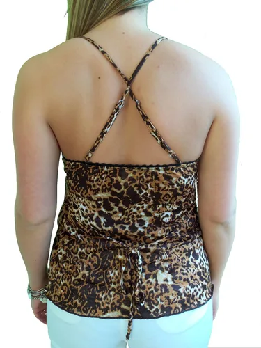 Vista 2 de Self Esteem Junior de Babydoll Estilo Ajustable Halter parte superior