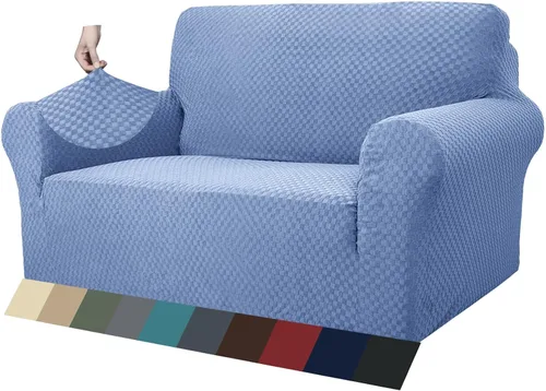 Vista 27 de ZNSAYOTX 1 Funda de silla Jacquard para sala de estar, funda de silla de alta elasticidad con brazos, antideslizante, apta para mascotas, funda