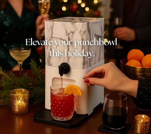Vista 5 de Dispensador de Bebidas y Vino de Caja Bebly Diseño de Corcho Aislado - Sin Sudoración - Sin Bebidas Diluidas - Simple - Elegante - Dispensador
