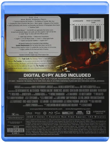 Vista 2 de Punisher War Zone Blu-ray