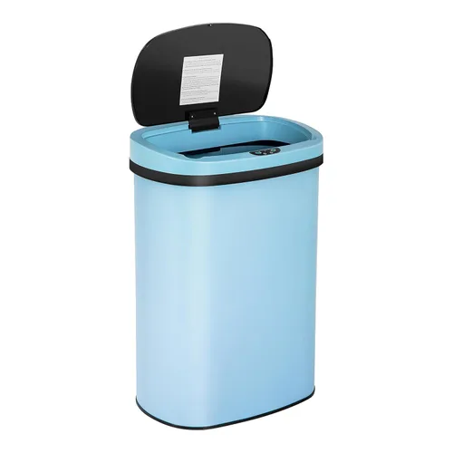 Vista 12 de Furniture of America Verbena - Bote de basura de metal de 13 galones con tapa de sensor de movimiento para cocina, color negro