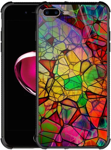 Vista 19 de CARLOCA Funda compatible con iPhone 8 Plus, iPhone 7 Plus para hombres y niños, increíble diseño de patrón de luz espacial nebulosa, a prueba