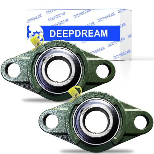 Vista 19 de 2 rodamientos de bloque de almohada DEEPDREAM UCFL201-8, orificio de 1/2 pulgada, rodamiento de almohada montado en brida de 2 pernos, autoalineación