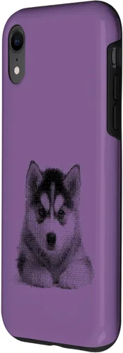 Vista 2 de Chic Husky Puppy for Dog Mom and Paw Parents Case for iPhone XR