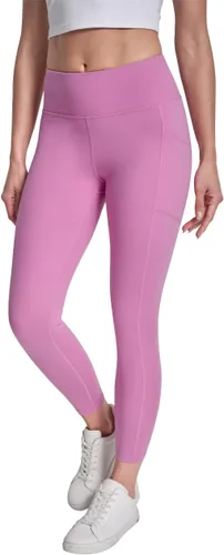 Vista 9 de DKNY Leggings de compresión de cintura alta 7/8 con bolsillo tipo cargo para mujer Negro