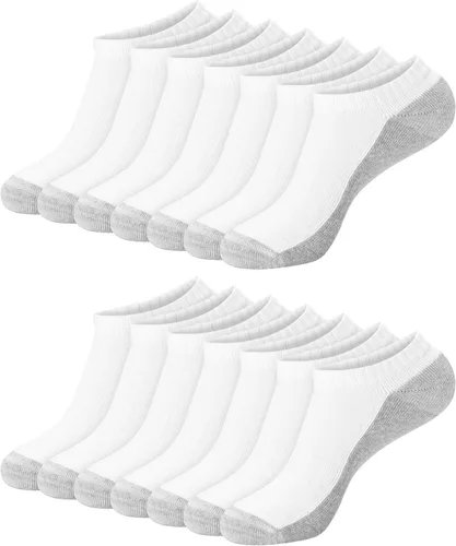 Vista 17 de Hanes - Calcetines para hombre, calcetines X-Temp acolchados de corte bajo, paquete de 12 Negro - Paquete de 12