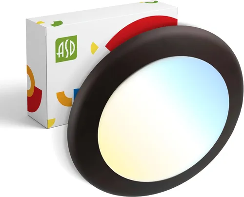 Vista 37 de ASD Paquete de 6 luces LED de disco de 4 pulgadas, 10 W 5CCT 2700K-5000K 685LM CRI90+, lámpara de techo regulable, disco de montaje en superficie