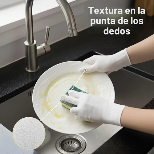 Vista 5 de Guantes de examen desechables de nitrilo SwiftGrip, 3 mil, XS, Caja de 100, guantes de nitrilo blancos desechables libres de látex para uso médico