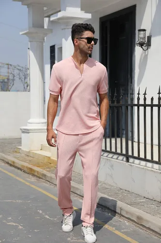 Vista 77 de FZNHQL Conjunto deportivo de moda para hombre, 2 piezas, casual, atlético, para correr, manga corta/larga, conjunto para hombre