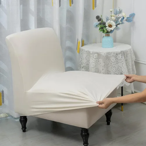 Vista 3 de Liykimt Funda para Silla de Acento sin Brazos Slipcover, Funda Slipcover para Silla Slipper de Spandex Elástico Extraíble para Silla sin Brazos