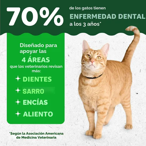 Vista 2 de Greenies Golosinas dentales naturales para gatos adultos recomendadas por veterinarios, tentador sabor a atún, bolsa de 2.1 oz