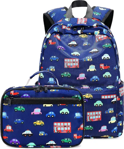 Vista 34 de CAMTOP - Conjunto de mochila y lonchera con estampados divertidos para niños de preescolar y primaria), Y0058-2