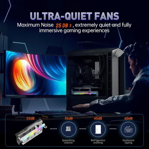 Vista 4 de AsiaHorse Enfriador de tarjeta gráfica con LED ARGB 5V de 3 pines y tres ventiladores de 80 mm, soporte de tarjeta gráfica LED RGB, enfriador de GPU