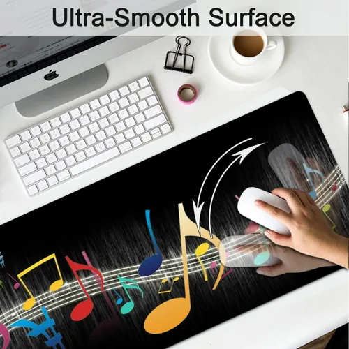 Vista 5 de Alfombrilla grande para mouse, extendida para juegos de 31.5 x 11.8 pulgadas, soporte ergonómico de espuma viscoelástica para teclado