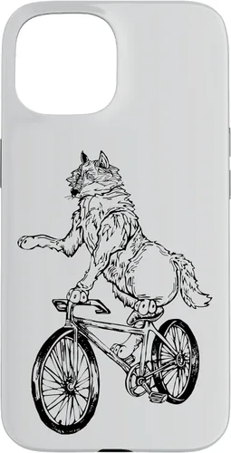Vista 6 de Wolf Cycling Bicycle Funny Animal Cyclist Biking Bike Case for iPhone 17