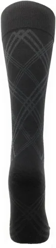 Vista 6 de Touch Calcetines de vestir para hombre, compresión graduada, ropa casual de negocios, hasta la rodilla, recuperación de apoyo muscular, negro