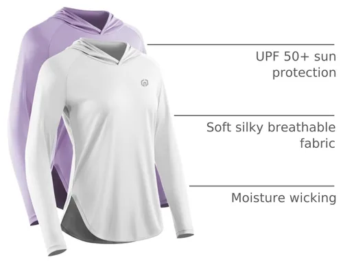 Vista 6 de NELEUS Women's Sun Protection Running Athletic Long Sleeve Hoodie Shirts
