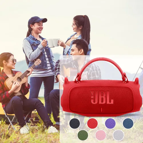 Vista 26 de Funda de silicona compatible con JBL Charge 5 Altavoz Bluetooth portátil impermeable (Cubierta de silicona negra)