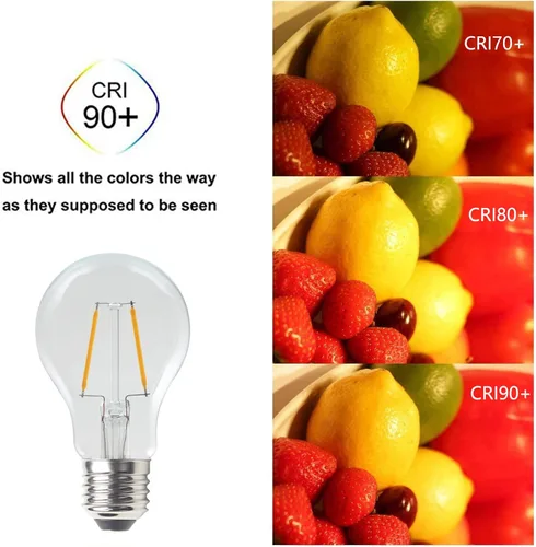 Vista 6 de Lxcom Lighting Bombilla LED Edison A19, bombillas LED de filamento de 2 W, equivalente a 20 W, blanco cálido, 2700 K, no regulable, vidrio