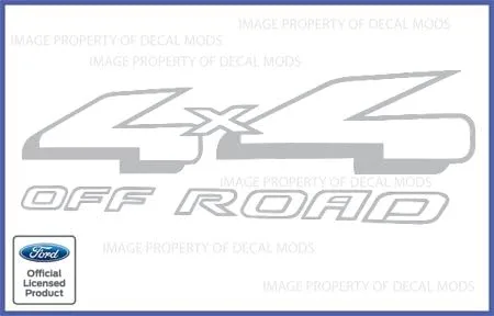 Vista 6 de Adhesivos Offroad 4x4 para Ford Ranger (1997-2012) Negro (Brillo) - CB