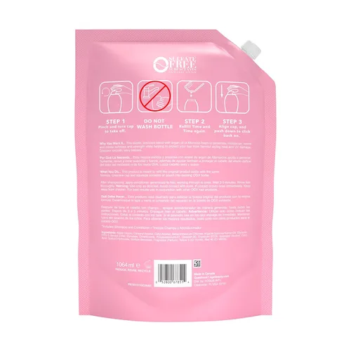Vista 6 de OGX Renewing + Argan Oil of Morocco - Bolsa de repuesto para acondicionador para cabello fuerte y saludable, 36 onzas líquidas