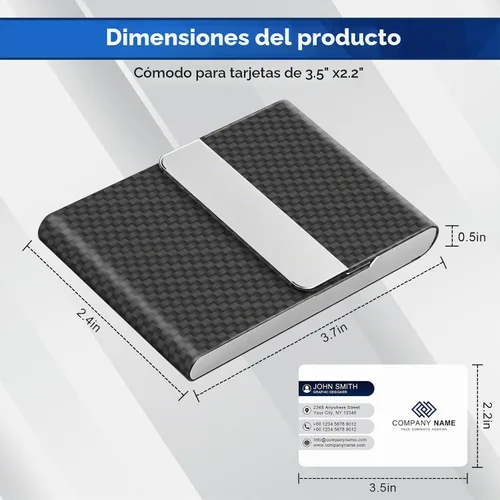 Vista 6 de Tarjetero para Tarjetas de Presentación de Lujo de Cuero PU y Estuche para Múltiples Tarjetas, Tarjetero para Tarjetas de Presentación de Negocios
