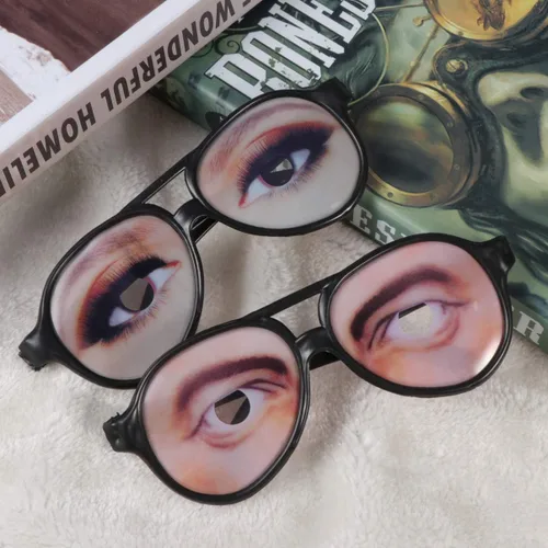 Vista 6 de KESYOO Gafas novedosas para fiesta de Halloween, gafas divertidas con ojos disfrazados para adultos, 2