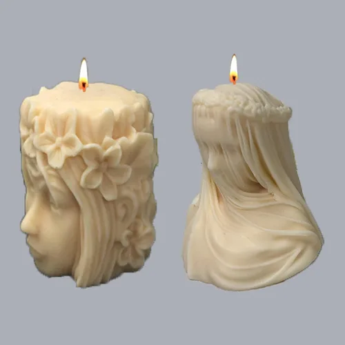 Vista 2 de Molde de Silicona en Forma de Rosa - Cilindro para Vela, Resina, Jabón y Chocolate - Decorativo y Versátil LZ-45