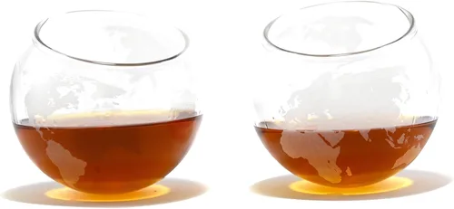 Vista 6 de Vasos de whisky grabados con forma de globo – Vaso de rocas para ron, tequila, whisky, vasos – Regalos de whisky – Cóctel de 10 onzas o vidrio