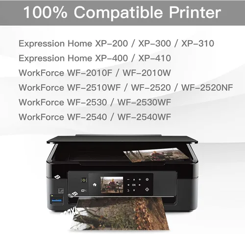 Vista 2 de BeOne Cartuchos de tinta remanufacturados compatibles con 200XL T200XL para impresora Expression Home XP-200 XP-300 XP-310 XP-400 XP-410 Workforce